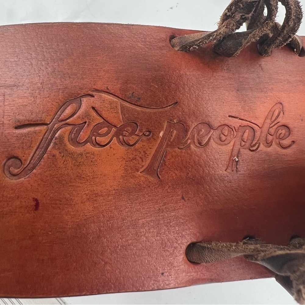 Free People Brown Magnolia Slope Wood Heel Platform Clogs Size 41 Women's - Picture 2 of 10